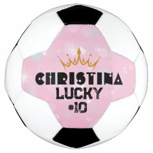 Joueuse de football personnalisée rose souvenir fé