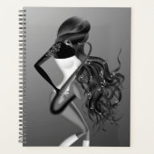 Joueuse de saxophone Musicienne Monochrome gris (Devant)