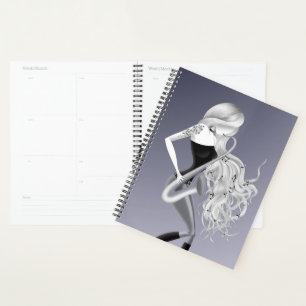 Joueuse de saxophone musicienne monochrome gris