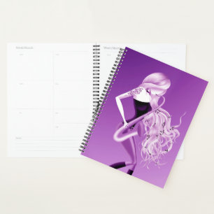 Joueuse de saxophone Musicienne violet