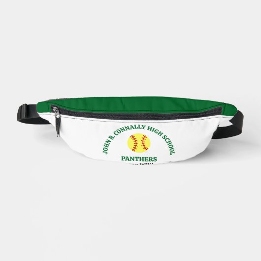 Joueuse de softball de lycée vert personnalisée (Recto)