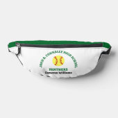 Joueuse de softball de lycée vert personnalisée (Poser)