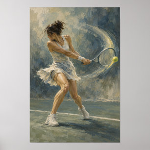 Joueuse de tennis en revers - Décoration murale dy
