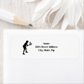 Joueuse de tennis Silhouette Étiquette de adresse (En situation)