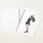 Joueuse de tennis Spiral Planner (Devant avec enveloppe)