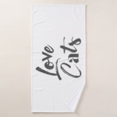 Joueuse, joyeuse, moderne, design mignon de Love C (Serviette de bain)