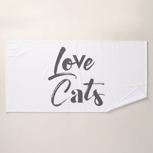 Joueuse, joyeuse, moderne, design mignon de Love C (Serviette de bain)