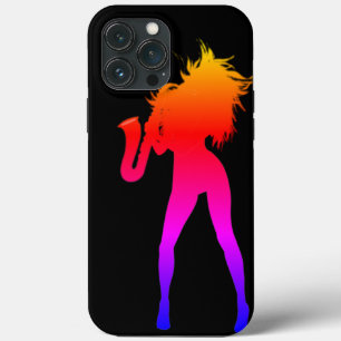 Joueuse saxophone Femme coque iphone
