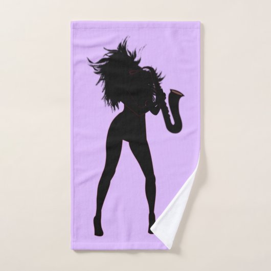 Joueuse saxophone Serviettes de bain femme ou choi (Serviette à main)