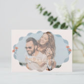 Jouful Floral Faire-part de mariage Merci Cartes (Debout devant)