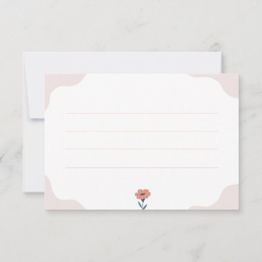 Jouful Floral Faire-part de mariage Merci Cartes (Dos)