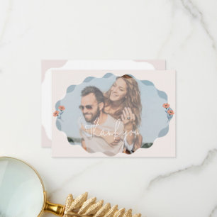 Jouful Floral Faire-part de mariage Merci Cartes