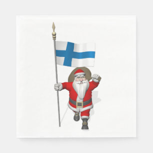 Joulupukki Bezoek Finland Servetten