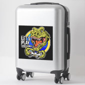 Jouons à des jeux vidéo Sticker Dinosaur (Sur valise)