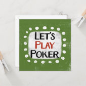 Jouons à la carte de voeux Poker (Devant/Arrière en situation)