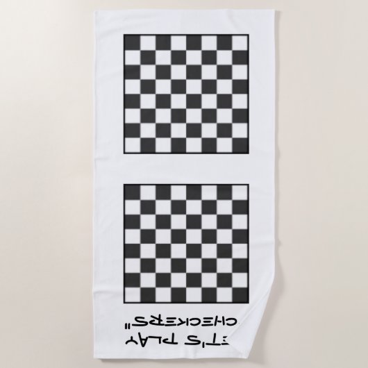 Jouons à la serviette de jeu - Checkers (Devant)