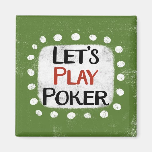Jouons à Poker Refrigerator Magnet (Devant)