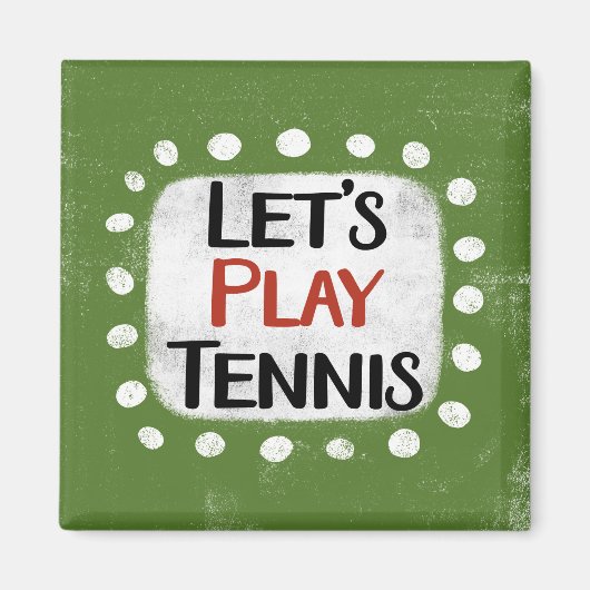Jouons à Tennis Refrigerator Magnet (Devant)