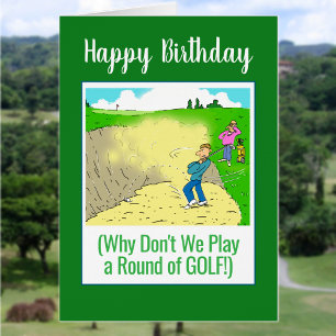 Jouons au golf. Amusant Joyeux Golfeur d'anniversa