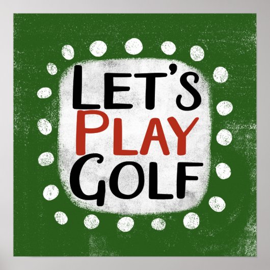 Jouons au golf Poster Wall Art (Devant)