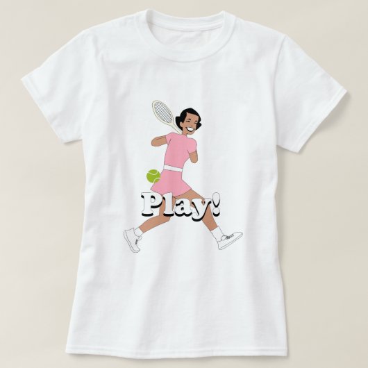 Jouons au T-shirt de tennis (Design devant)