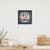 Jouons aux cartes Poster Wall Art (Cuisine)