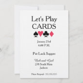 Jouons aux cartes Pot Luck Supper Invitation (Devant)