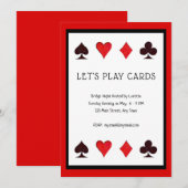 Jouons aux cartes, une invitation à un jeu de cart (Devant / Derrière)