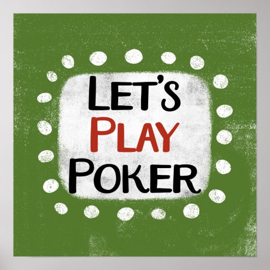 Jouons Poker Poster Wall Art (Devant)