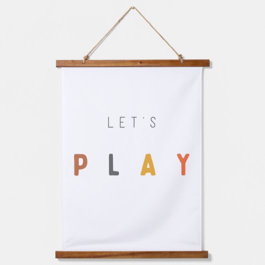 jouons. Tapisserie murale cadre en bois (Recto)