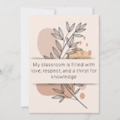 Jour 10 Affirmation de l'enseignant Carte santé me (Devant)