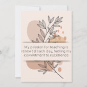 Jour 13 Affirmation de l'enseignant Carte santé me (Devant)