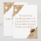 Jour 16 Affirmation des infirmières Carte quotidie (Devant / Derrière)