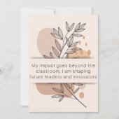 Jour 17 Affirmation de l'enseignant Carte santé me (Devant)