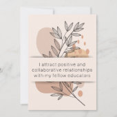 Jour 18 Affirmation de l'enseignant Carte santé me (Devant)