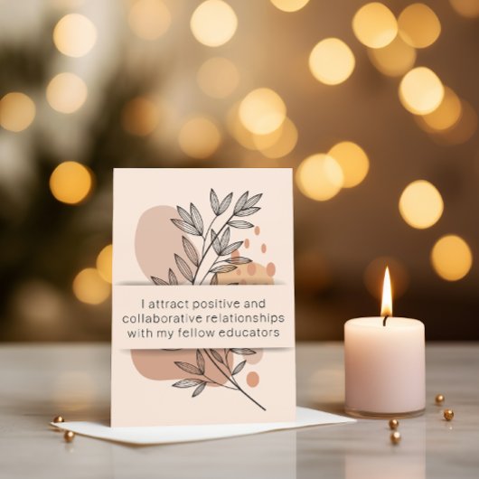 Jour 18 Affirmation de l'enseignant Carte santé me