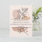 Jour 9 Affirmation de l'enseignant Carte quotidien (Debout devant)