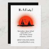 Jour à nuit Ocean Beach Fête Invitations (Devant / Derrière)