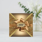 Jour d'anniversaire en peau de léopard Invitation (Debout devant)