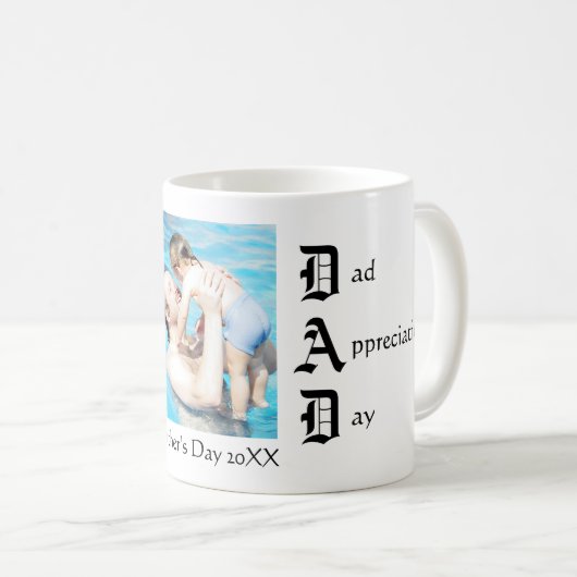 Jour d'appréciation de papa - tasse de café (Devant droit)
