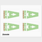 Jour d'archéologie autocollant rectangulaire (Feuille)