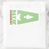 Jour d'archéologie autocollant rectangulaire (Sac)