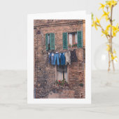 "Jour de blanchisserie carte de voeux (Fleur jaune)