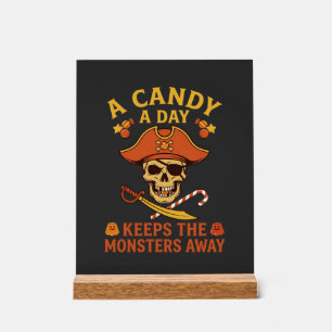 Jour de bonbons Halloween Pirate Crâne Canne