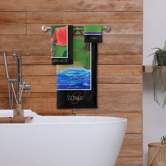 Jour de camping de jour et de nuit