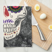 Jour de crâne de sucre de l'art mort de serviette (Quart Plié)