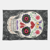 Jour de crâne de sucre de l'art mort de serviette (Horizontal)