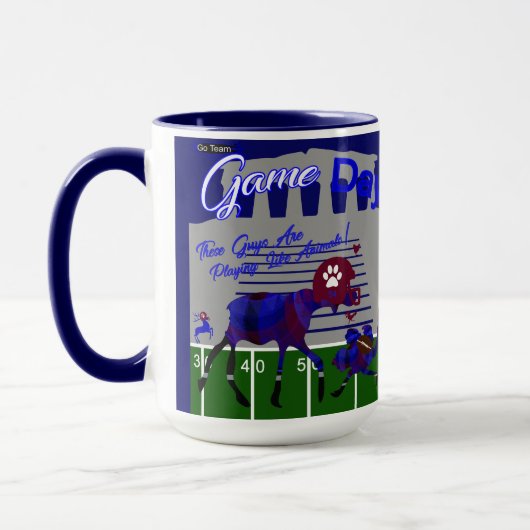 Jour de football Moose & Ostrich Mug (Gauche)