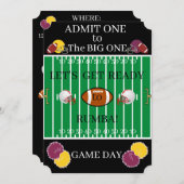 Jour de jeu "LE GROS" Invitations (Devant / Derrière)