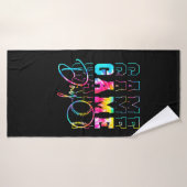 Jour de jeu Neon Tie Dye Retro Softball Baseball (Serviette de bain)